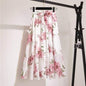 Cap Point 11 / Free size Belline Chiffon Floral Bohemian High Waist Maxi Skirt