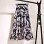 Cap Point 13 / Free size Belline Chiffon Floral Bohemian High Waist Maxi Skirt