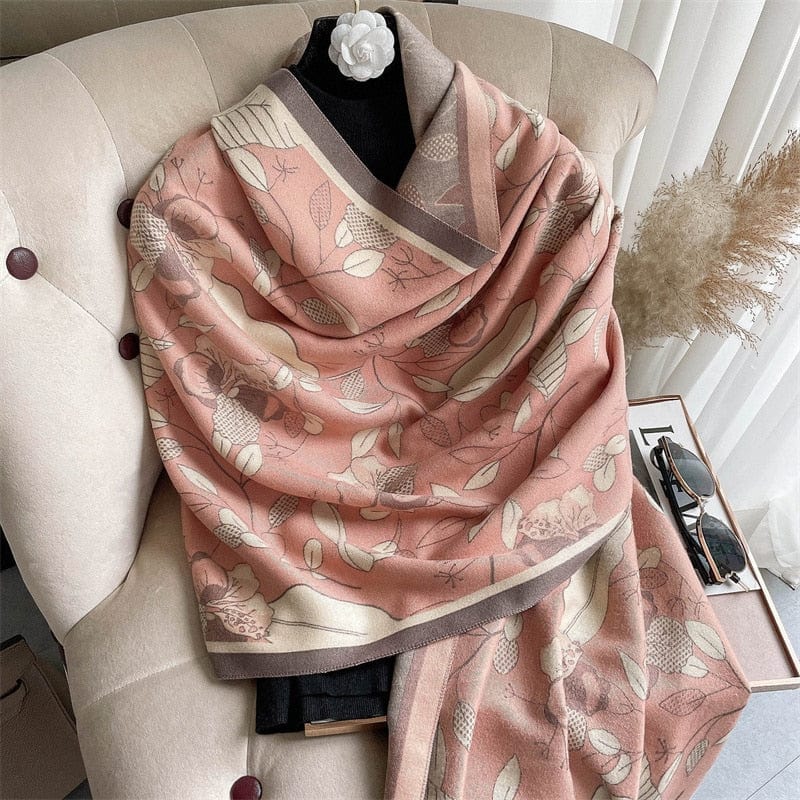 Cap Point 43 Martha plaid cashmere winter warm cloak thick blanket shawl scarf
