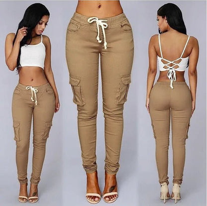 Cap Point 7 / XXXL Helena Elegant Elastic Drawstring Long Pencil Pants