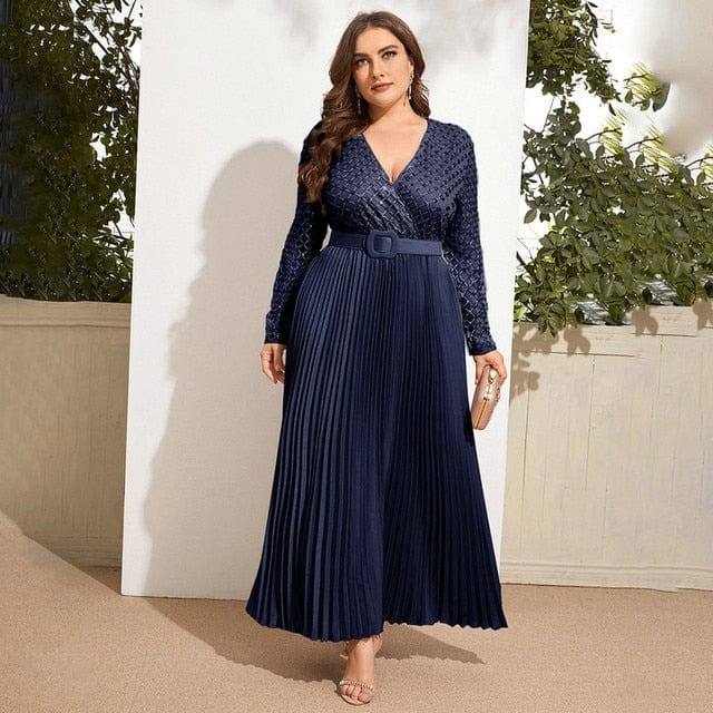 Cap Point Becky Luxury Chic Elegant Large Long Oversized Evening Party Prom Maxi Dress