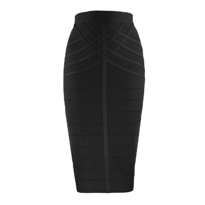 Cap Point Black / S Belline Bandage Vintage Summer Midi Skirt