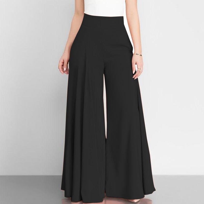 Cap Point black / S Carmen Elegant High Waist Wide Leg Vintage Flare Trousers