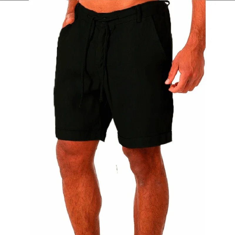 Cap Point Black / S Guelor Men's Cotton Linen shorts Pants