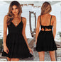 Cap Point black / S Summer Lace Halter Sexy Backless Beach Dress