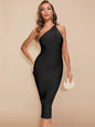 Cap Point black / XS Carmelita elegant one shoulder bodycon celebrity dress