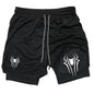 Cap Point black2 / XXL Guelor 2-in-1 Men's Spider Print Compression Shorts