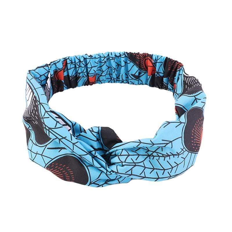 Cap Point Blue Lake African Print Stretch Bandana