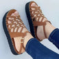 Cap Point Brown / 6 Summer Casual Sports Platform Roman Sandals