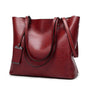 Cap Point Burgundy / One size Monisa Leather bucket Double strap All-Purpose shoulder handbag