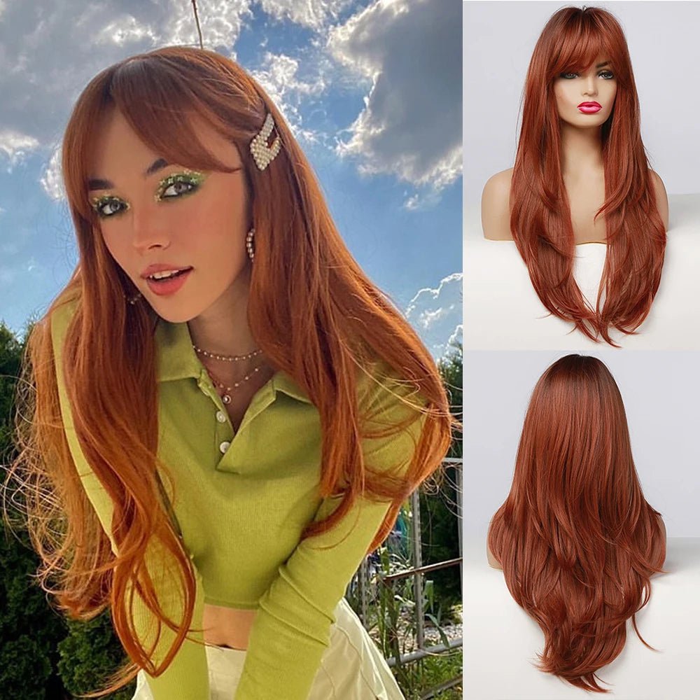 Cap Point C / One size fits all Amanda Long Straight Synthetic Wigs