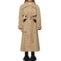 Cap Point camel / S Megan Laple Hollow Out Belt Deconstruct Long Sleeve Windbreaker Trench Coat