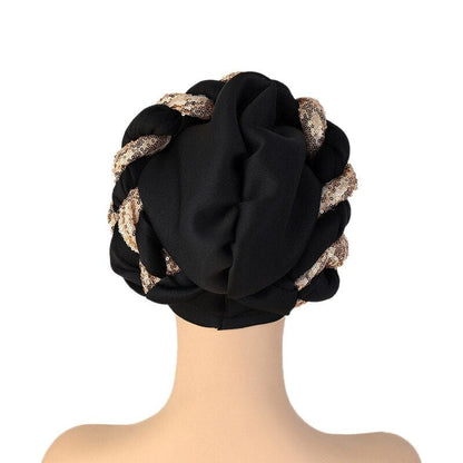 Cap Point Celia Auto Geles Shinning Sequins Turban Headtie