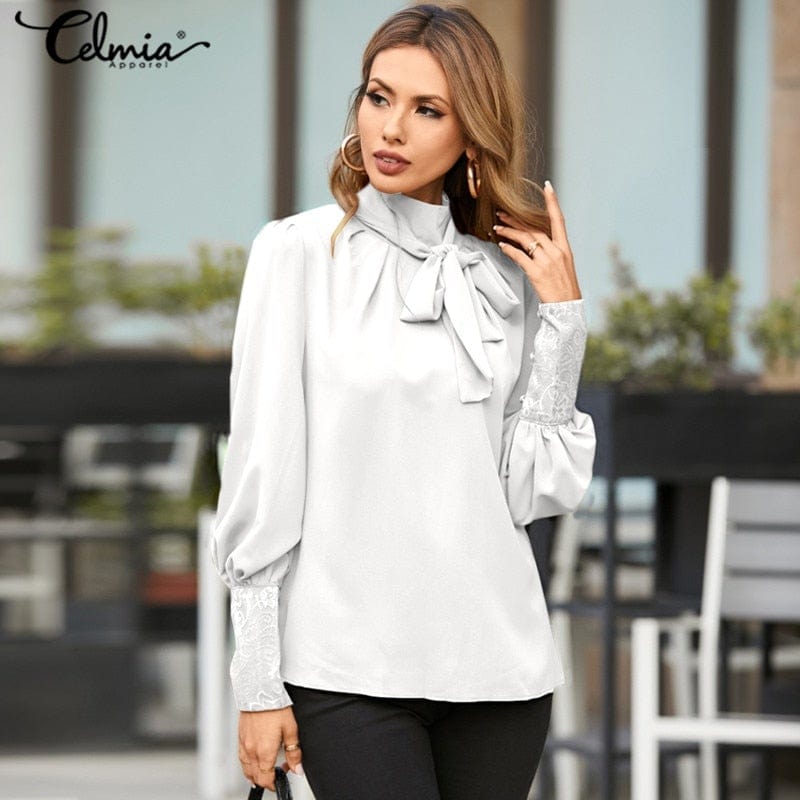 Cap Point Celmia Fashion Long Lantern Sleeve Blouse