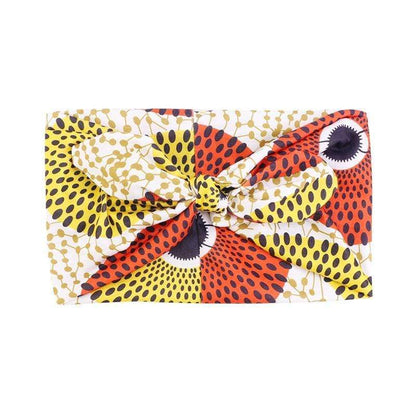 Cap Point Circle yellow African Print Stretch Bandana