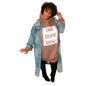 Cap Point coffee / XL Plus Size Letter Print Hoodie Casual Loose Mini Dress