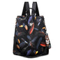 Cap Point Colored feathers / One size Denise Multifunctional Anti-theft Large Capacity Travel Oxford Shoulder Backpack