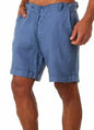 Cap Point Denim Blue / S Guelor Men's Cotton Linen shorts Pants