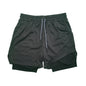 Cap Point Drak gray / XXXL Guelor Men's Double Layer Fitness Shorts