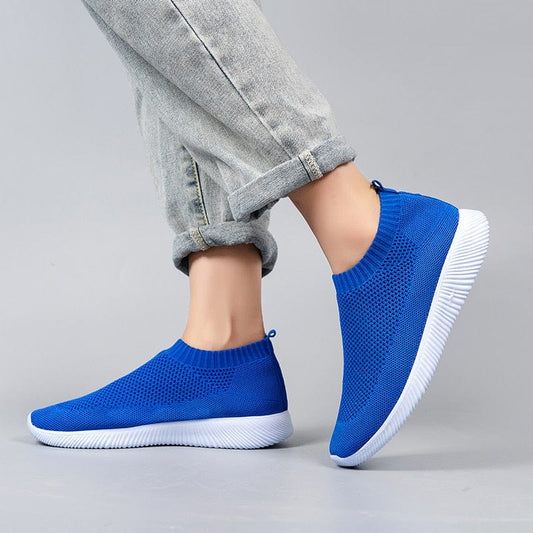 Cap Point Elegant Breathable Mesh Knit Sock Platform Sneakers