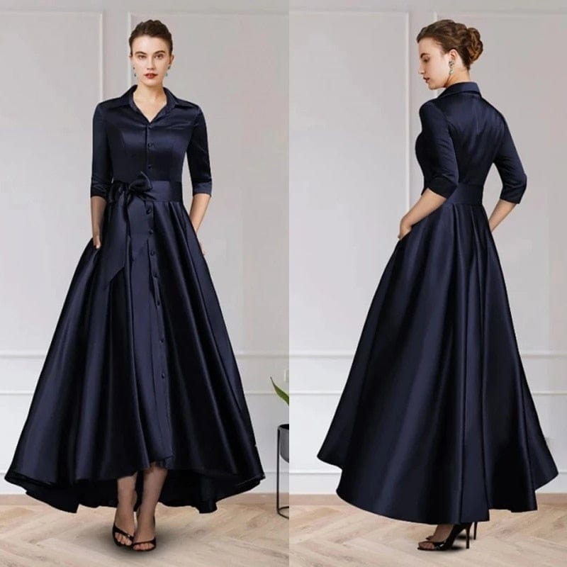 Cap Point Elegant V Neck Bow Belt Wedding Party Dress