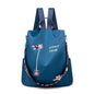 Cap Point Embroidery blue1 / One size Denise Multifunctional Anti-theft Large Capacity Travel Oxford Shoulder Backpack