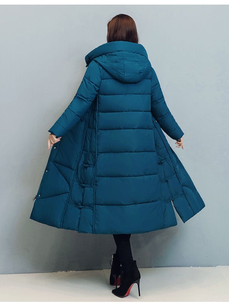 Cap Point Fashionable thick cotton padded winter long coat