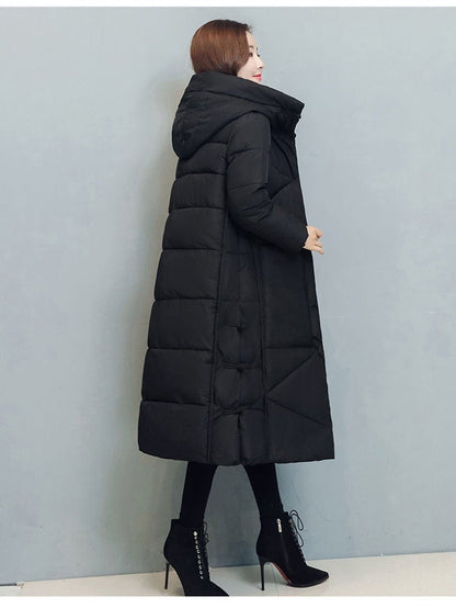 Cap Point Fashionable thick cotton padded winter long coat