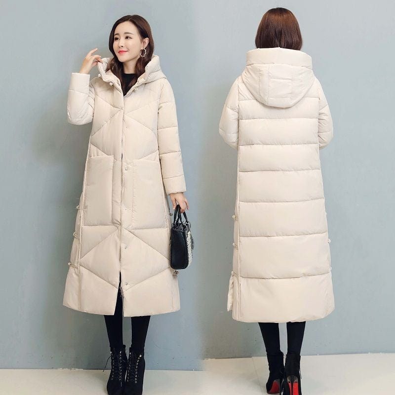 Cap Point Fashionable thick cotton padded winter long coat