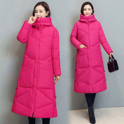 Cap Point Fashionable thick cotton padded winter long coat