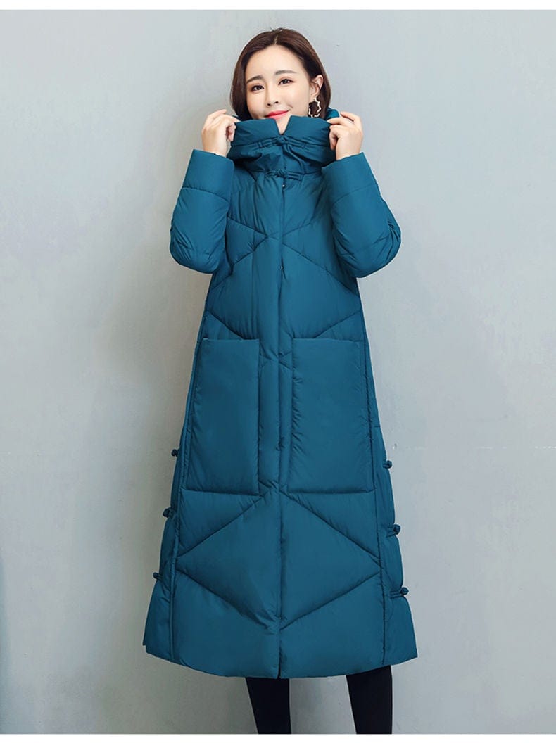 Cap Point Fashionable thick cotton padded winter long coat