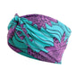 Cap Point flower lake blue African Print Stretch Bandana