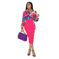 Cap Point Fuchsia / S Daniella 2-piece set floral print skirt and shirt