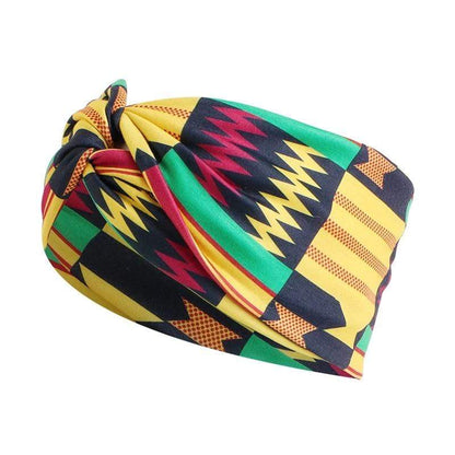 Cap Point Geo yellow 1 African Print Stretch Bandana