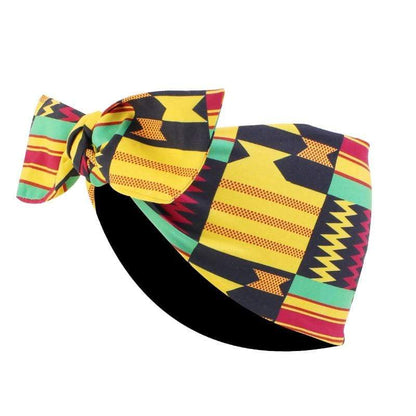 Cap Point Geo yellow African Print Stretch Bandana