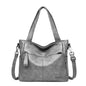 Cap Point Gray 2 Catherine Genuine Brand Ladies Soft Leather Shoulder Handbag