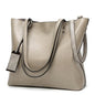 Cap Point gray / One size Monisa Leather bucket Double strap All-Purpose shoulder handbag