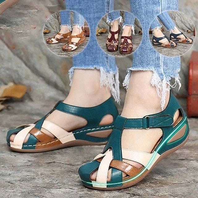 Cap Point green / 6 Italian Style Women's Beach Sandals