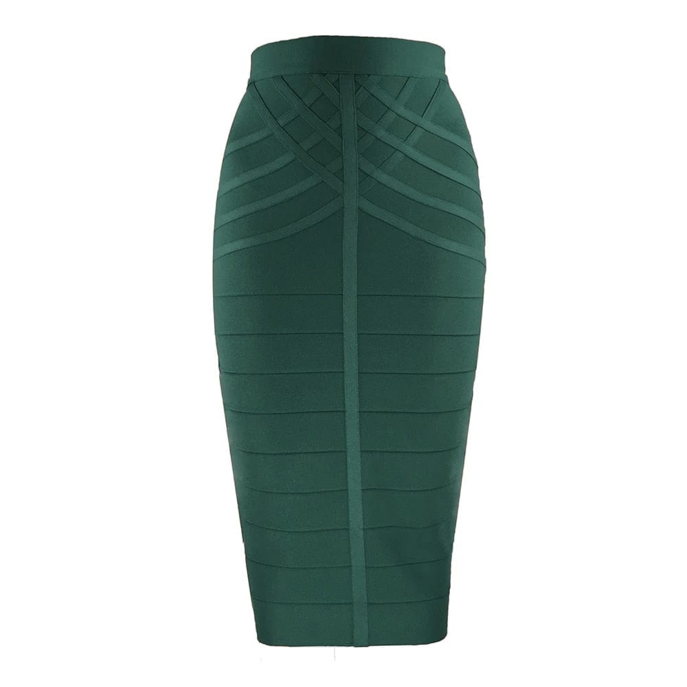 Cap Point Green / S Belline Bandage Vintage Summer Midi Skirt