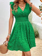 Cap Point Green / XL Katrine Elegant Summer Casual Short Dress