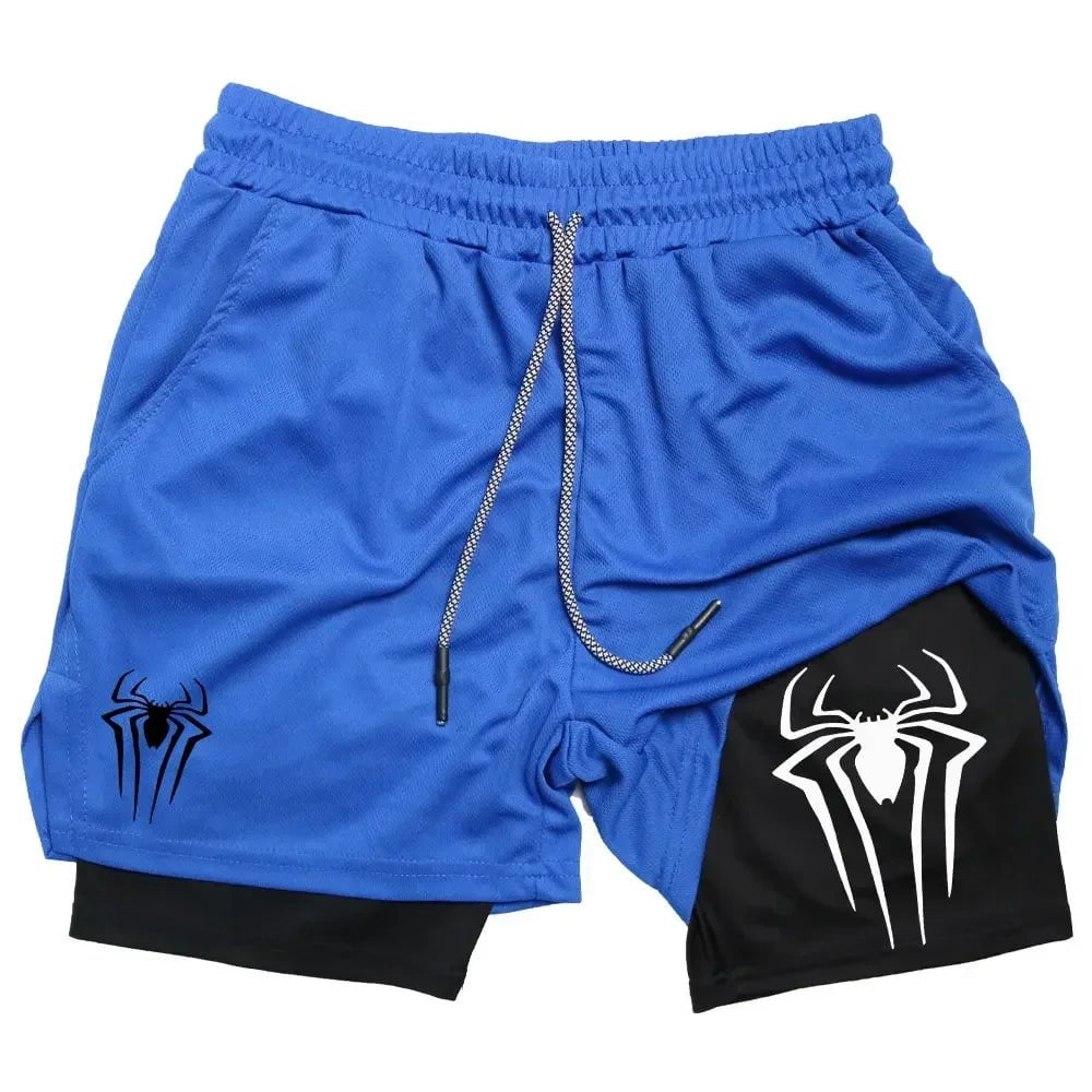 Cap Point Guelor 2-in-1 Men's Spider Print Compression Shorts