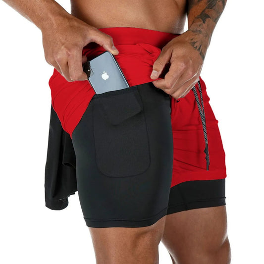 Cap Point Guelor Men's Double Layer Fitness Shorts