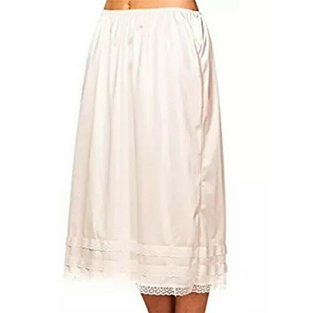 Cap Point Ivory white / L Schomie Lace Petticoat Under Dress Underskirt