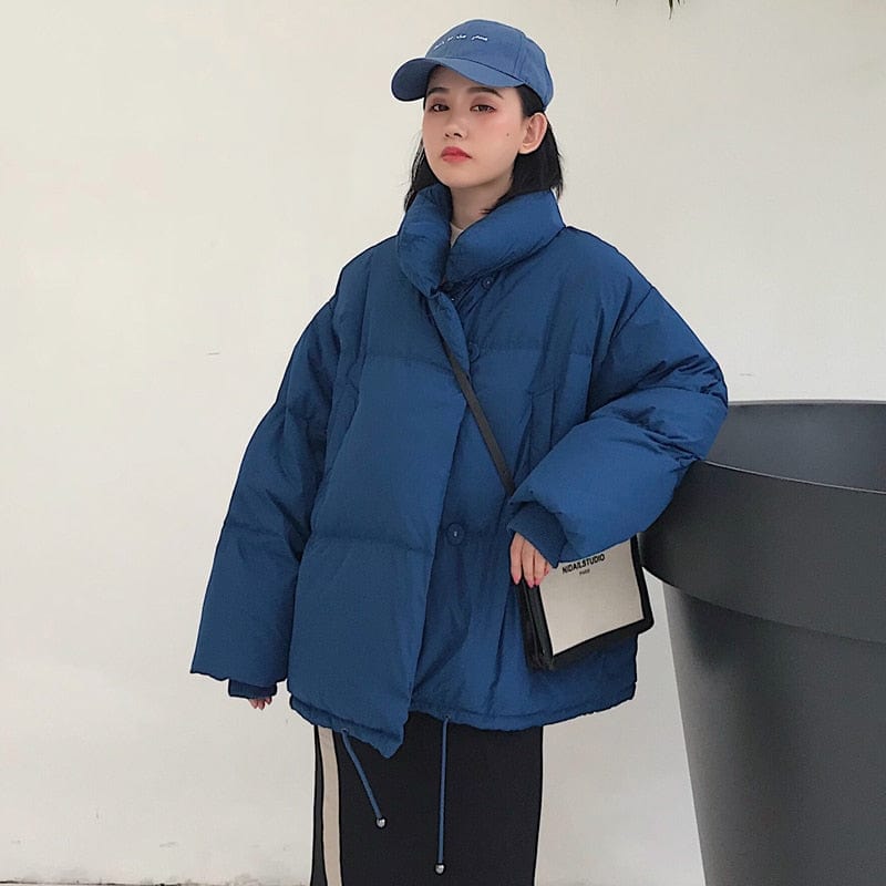 Cap Point Julienne Stand Collar Solid Oversized Down Winter Coat