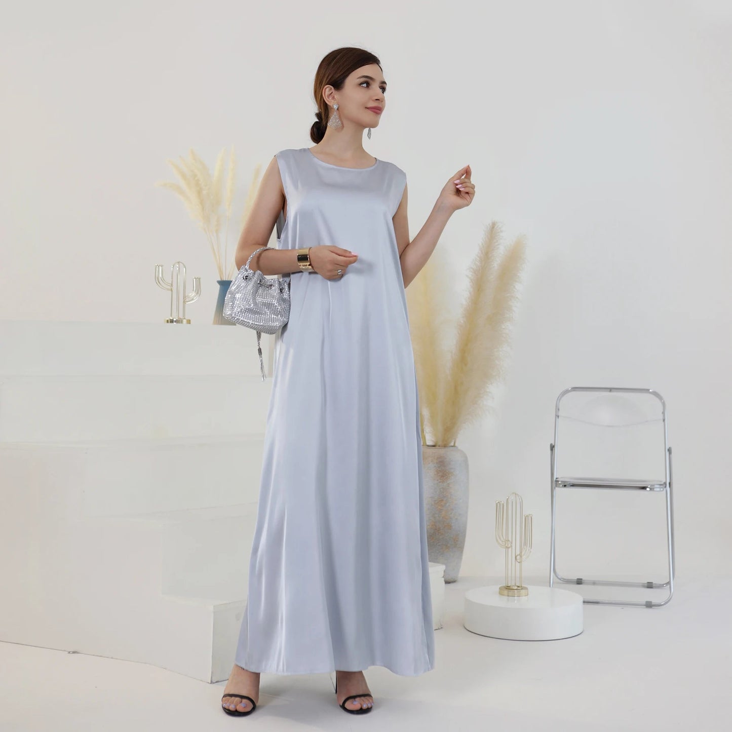 Cap Point light Gray / M Aimee White Ramadan Inner Dress