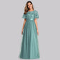 Cap Point Light green / 10 Rachel Long show evening dress