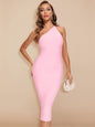 Cap Point Light Pink / XS Carmelita elegant one shoulder bodycon celebrity dress