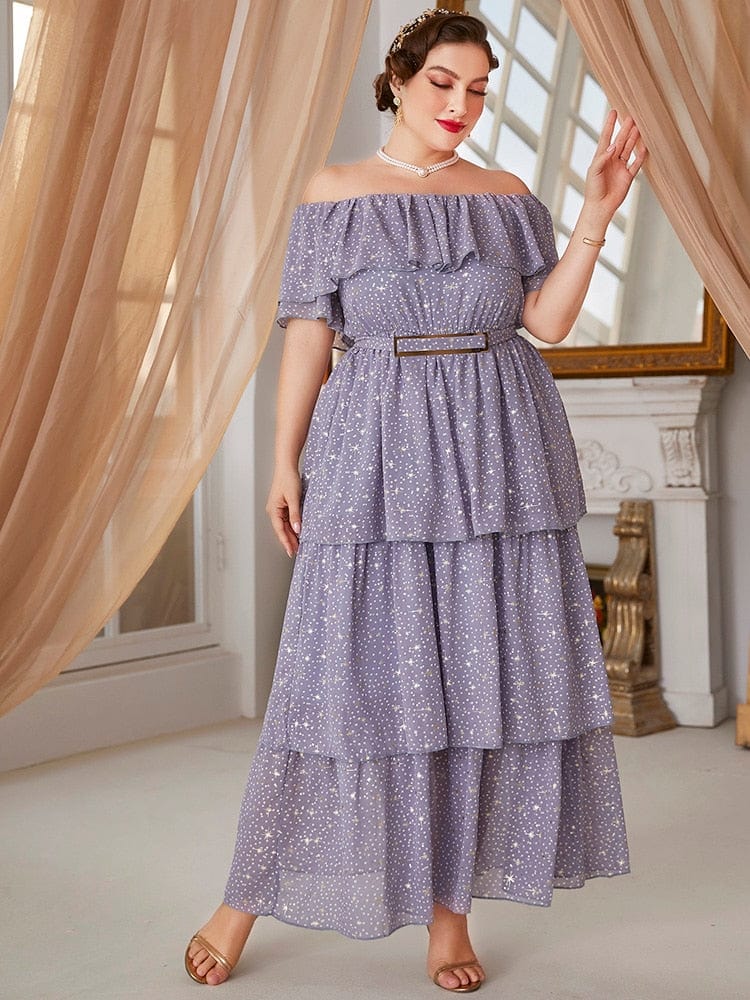 Cap Point Marianne Plus Size Long Chic Elegant Evening Party Festival Dress