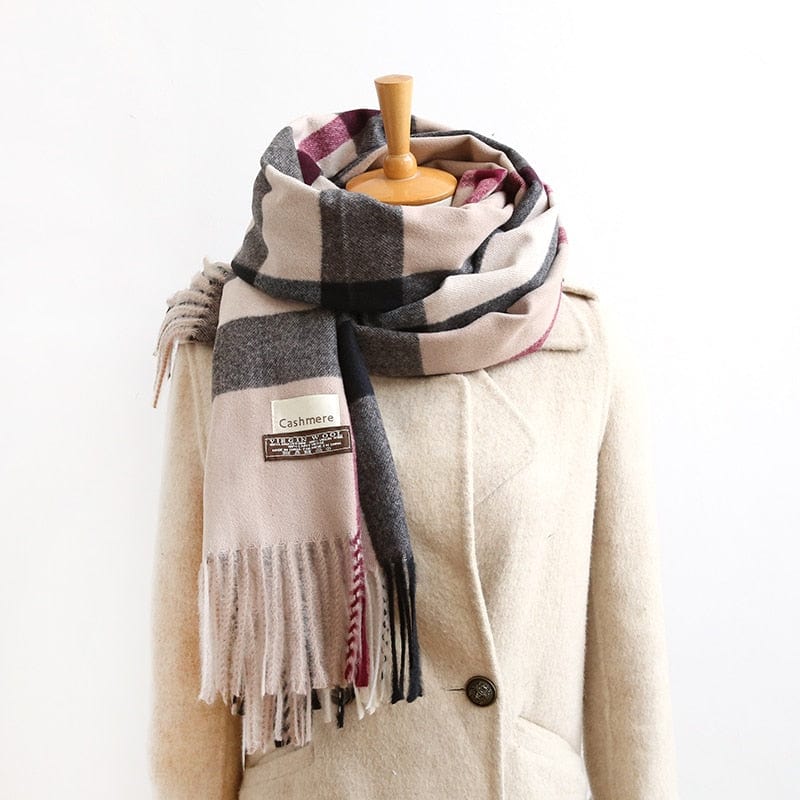Cap Point Martha plaid cashmere winter warm cloak thick blanket shawl scarf