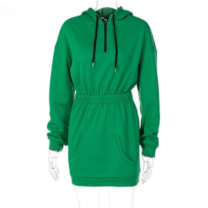 Cap Point Martina Sexy Hooded Sweatshirt Mini Dress